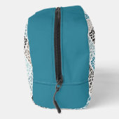 スクロールダマスクのRptパターンティール(緑がかった色)白 ドップキット (右)