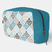 スクロールダマスクのRptパターンティール(緑がかった色)白 ドップキット (右コーナー)