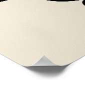 スクロールダマスクアートIブラックグレークリーム ポスター (角)