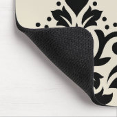 スクロールダマスクアートIブラックチューペクリーム マウスパッド (コーナー)