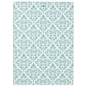 スクロールダマスクティール（緑がかった色）パターン クリップボード (裏面)