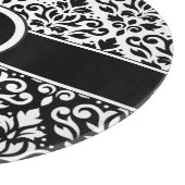 スクロールダマスク2Part Ptn BWとバンド(パーソナライズされた) カッティングボード (角)