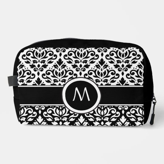 スクロールダマスク2Part Ptn BWとバンド(パーソナライズされた) ドップキット (正面)