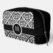 スクロールダマスク2Part Ptn BWとバンド(パーソナライズされた) ドップキット (右コーナー)