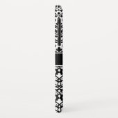 スクロールダマスク2Part Ptn BWとバンド(パーソナライズされた) Case-Mate iPhoneケース (裏面/左)