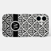 スクロールダマスク2Part Ptn BWバンド(カスタム) Case-Mate iPhoneケース (裏面 (横))