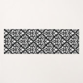 スクロールダマスクLgパターン白（黒） ヨガマット (正面(横))
