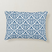 スクロールダマスクPtn Dk青(白) アクセントクッション (裏面)