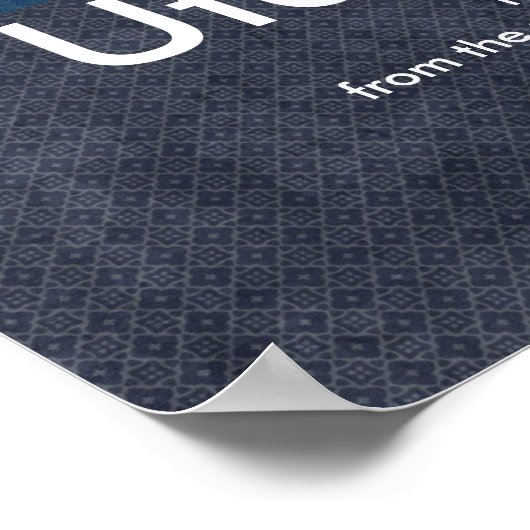 スクロールデザイン広重龍石木版プリント ポスター (角)