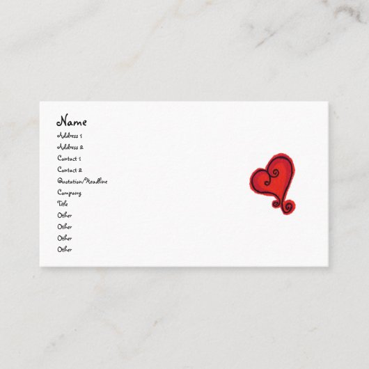 スクロールハートの名刺 名刺 (正面)