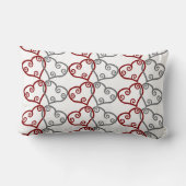 スクロールハートパターン腰枕 ランバークッション (裏面)