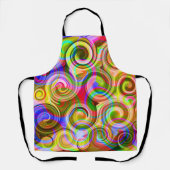 スクロールパステル幾何学抽象芸術 エプロン (正面)