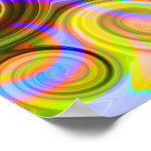 スクロールパステル幾何学抽象芸術 ポスター (角)