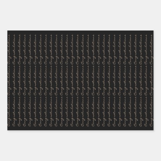 スクロールパーソナライズされたズの卒業包み紙 ラッピングペーパーシート (正面3)