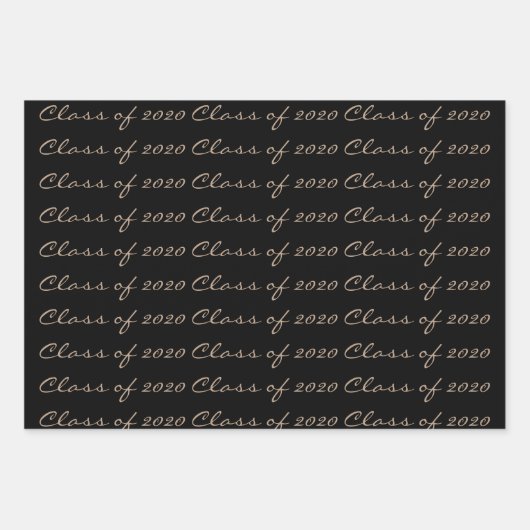 スクロールパーソナライズされたズの卒業包み紙 ラッピングペーパーシート (正面2)