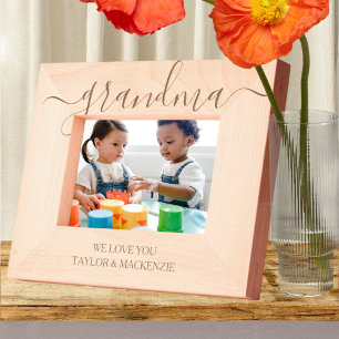 スクロールパーソナライズされたタイポグラフィ レーザー彫刻フレーム