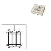 スクロールファンシーワークゴムスタンプ付きバーケージ ラバースタンプ (押印)