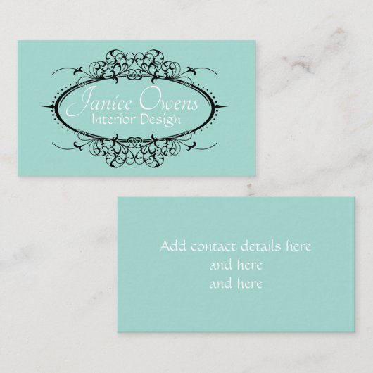 スクロールファンシー作業フレーム 名刺 (正面/裏面)