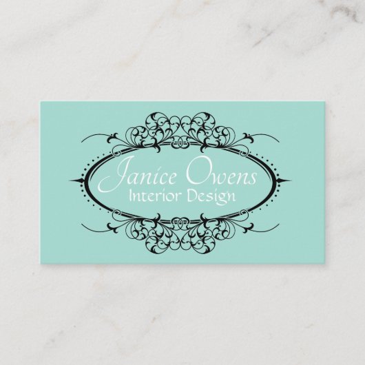 スクロールファンシー作業フレーム 名刺 (正面)