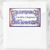 スクロールファンシー 長方形シール (バッグ)