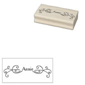 スクロールフレームウッドアートスタンプ ラバースタンプ (押印)