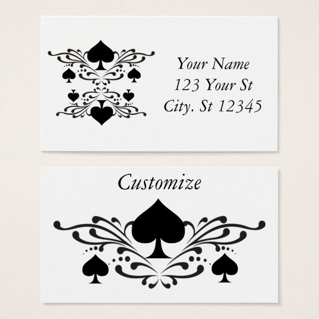 スクロールブラックスペードタトゥースタイルThunder_Cove (正面&裏面)