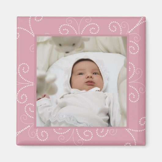 スクロールマグネット(バラ) マグネット (正面)