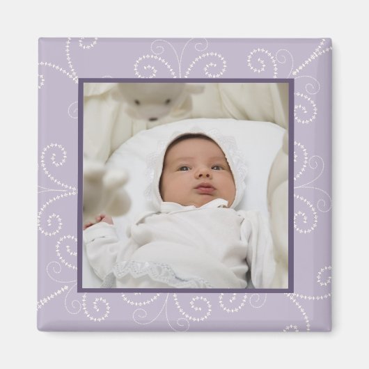 スクロールマグネット（ラベンダー） マグネット (正面)