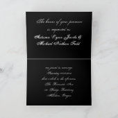 スクロールラスティックカントリーウェスタンサルーンウェディング 招待状 (内部)