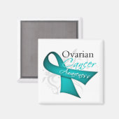 スクロールリボン卵巣がん認識度 マグネット (正面/裏面)