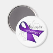 スクロールリボン – てんかん認識度 マグネット (正面/裏面)