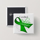 スクロールリボン – 脳性まひ認識度 缶バッジ (正面&裏面)