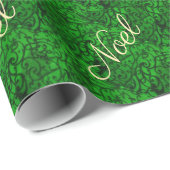 スクロールワークのグリーンラッピング紙 ラッピングペーパー (ロールコーナー)