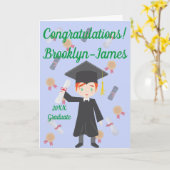 スクロール卒業おめでとう カード (黄色い花)