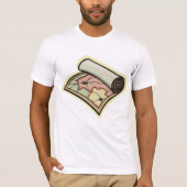 スクロール地図メンズTシャツ Tシャツ (正面)