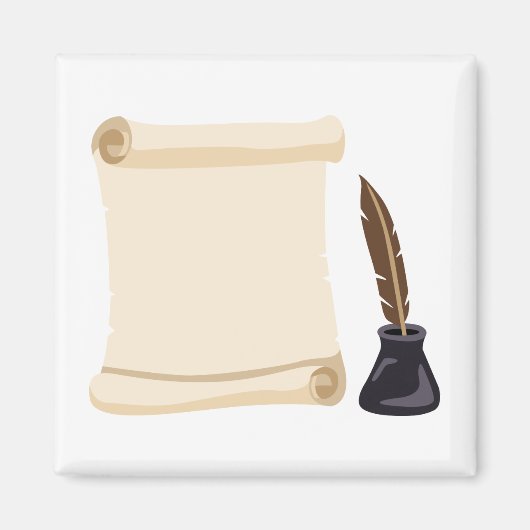 スクロール文字とインク マグネット (正面)