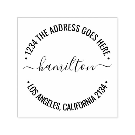 スクロール文字タイポグラフィパーソナライズされたカスタム セルフインキングスタンプ (デザイン)