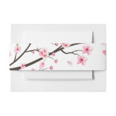 スクロール日本のさくらんぼブロッサム結婚ズ 招待状ベリーバンド (正面例)