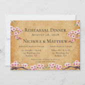 スクロール日本のさくらんぼ花咲リハーサルディナー 招待状 (正面)