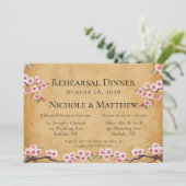 スクロール日本のさくらんぼ花咲リハーサルディナー 招待状 (スタンド正面)