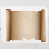 スクロール水平ヴィンテージ紙レターヘッド (正面/裏面)