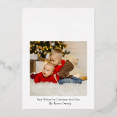 スクロール素晴らしフォントメリークリスマステンプレート 箔シーズンカード (正面)