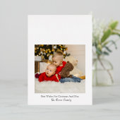 スクロール素晴らしフォントメリークリスマステンプレート 箔シーズンカード (立ち正面)