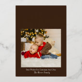 スクロール素晴らしフォントメリークリスマステンプレート 箔シーズンカード (正面)