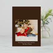 スクロール素晴らしフォントメリークリスマステンプレート 箔シーズンカード (立ち正面)