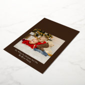 スクロール素晴らしフォントメリークリスマステンプレート 箔シーズンカード (回転した状態)