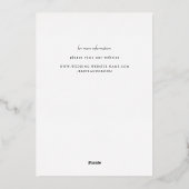 スクロール華美の楕円離れの数 箔招待状 (裏面)