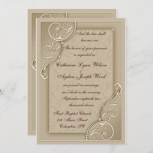 スクロール華美 招待状 (正面/裏面)