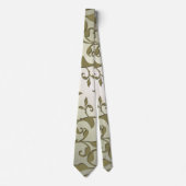 スクロール葉オリーブ ネクタイ (正面)