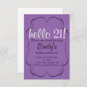 スクロール誕生日 招待状 (正面/裏面)